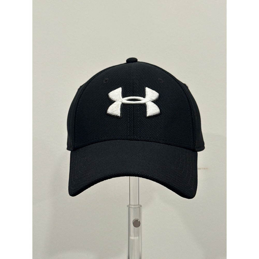 Under Armour Baseball Cap Youth SM/MD Black Excellent Stretch Fit Athletic Hat
